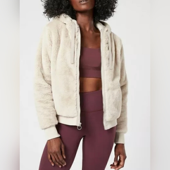 Athleta Ritual Fur Jacket Womens Size Medium - Picture 2 of 16